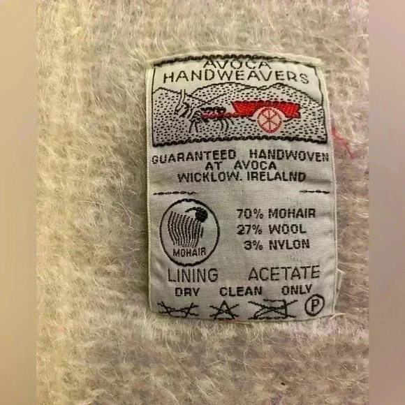 Avoca Handweavers of Ireland Mohair and Wool Pastel Jacket Size Large - Picture 10 of 12